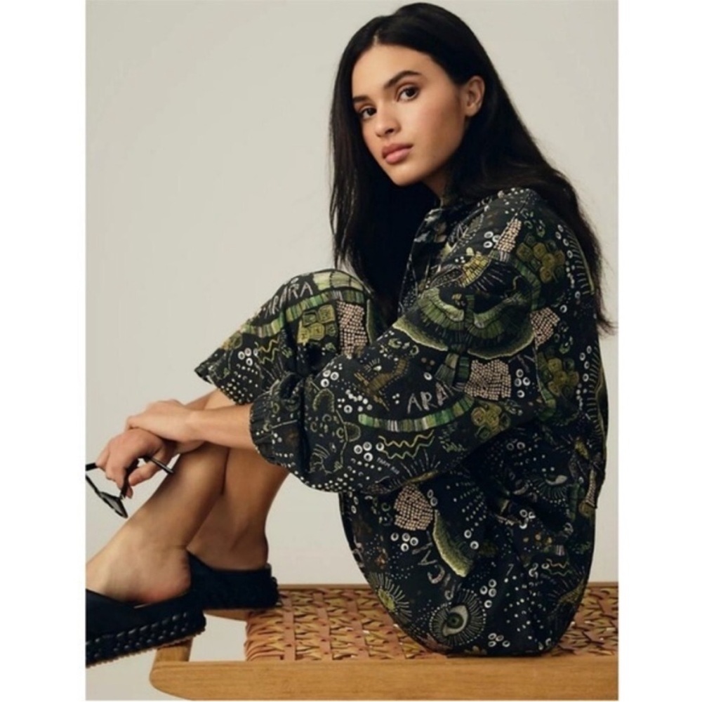 Farm Rio X Anthropologie Borogodo Green Jumpsuit • XL - Picture 3 of 9
